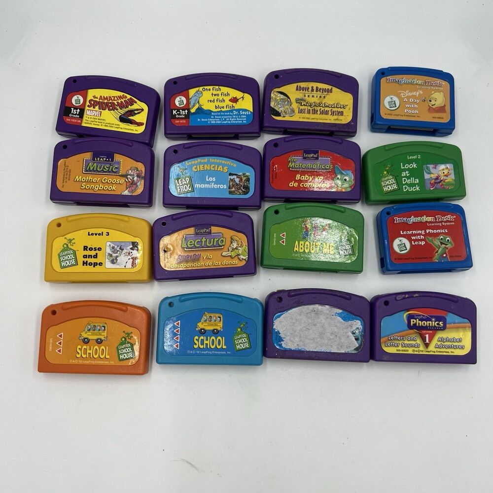 Educational Game Cartridge Set - Purple, Yellow, Blue